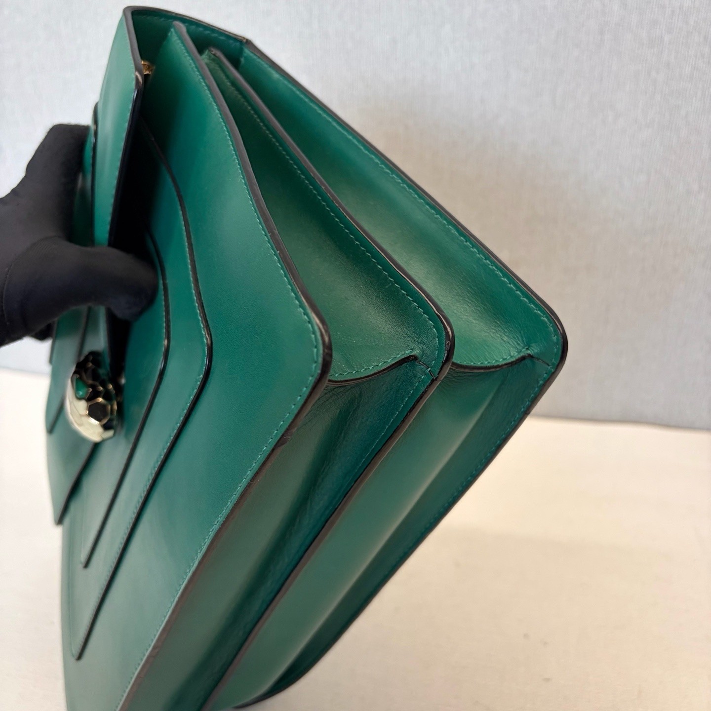Bvlgari Pre-Owned Authentic Shoulder Bag Emerald 30*11*22cm