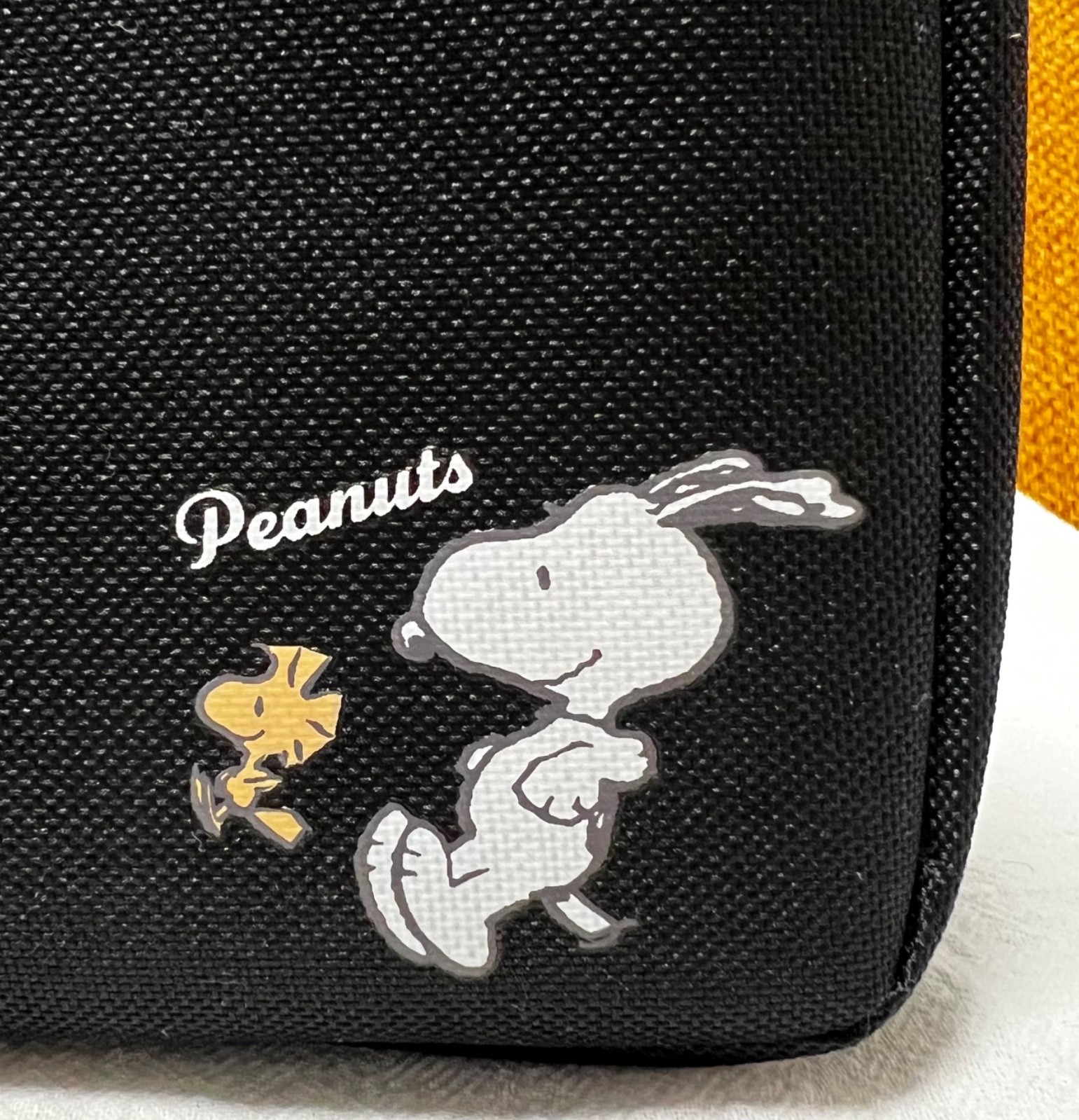 Peanuts Snoopy Woodstock Mini Backpack Black Gold Zipper Bag NWT Japan