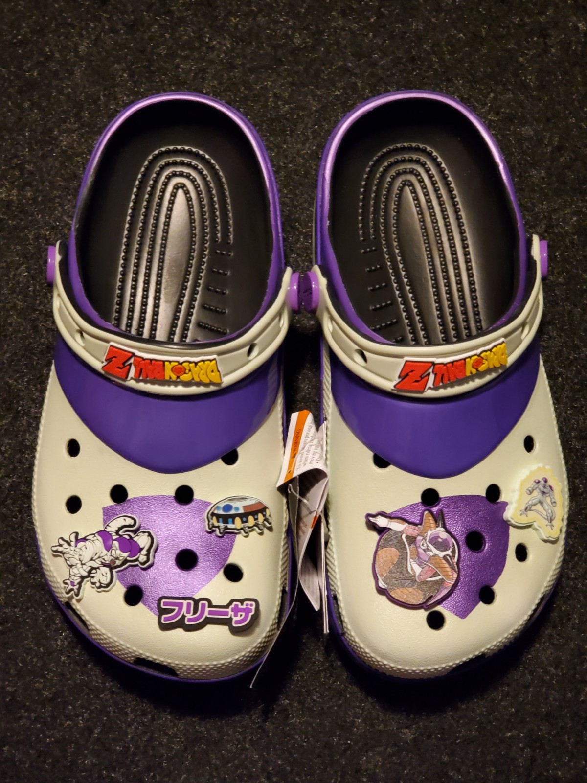 NWT Crocs Dragon Ball Z Frieza Classic Clogs Adult US M6 W8 Purple Unisex