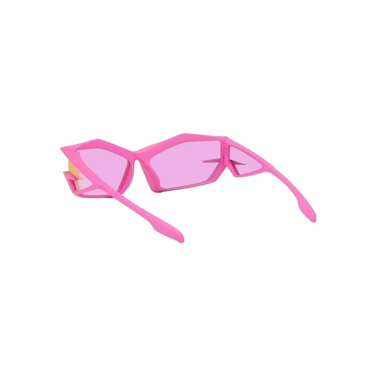 Givenchy Giv Cut GV40049I 73Y Wrap Sunglasses Matte Pink Violet Mirror Authentic