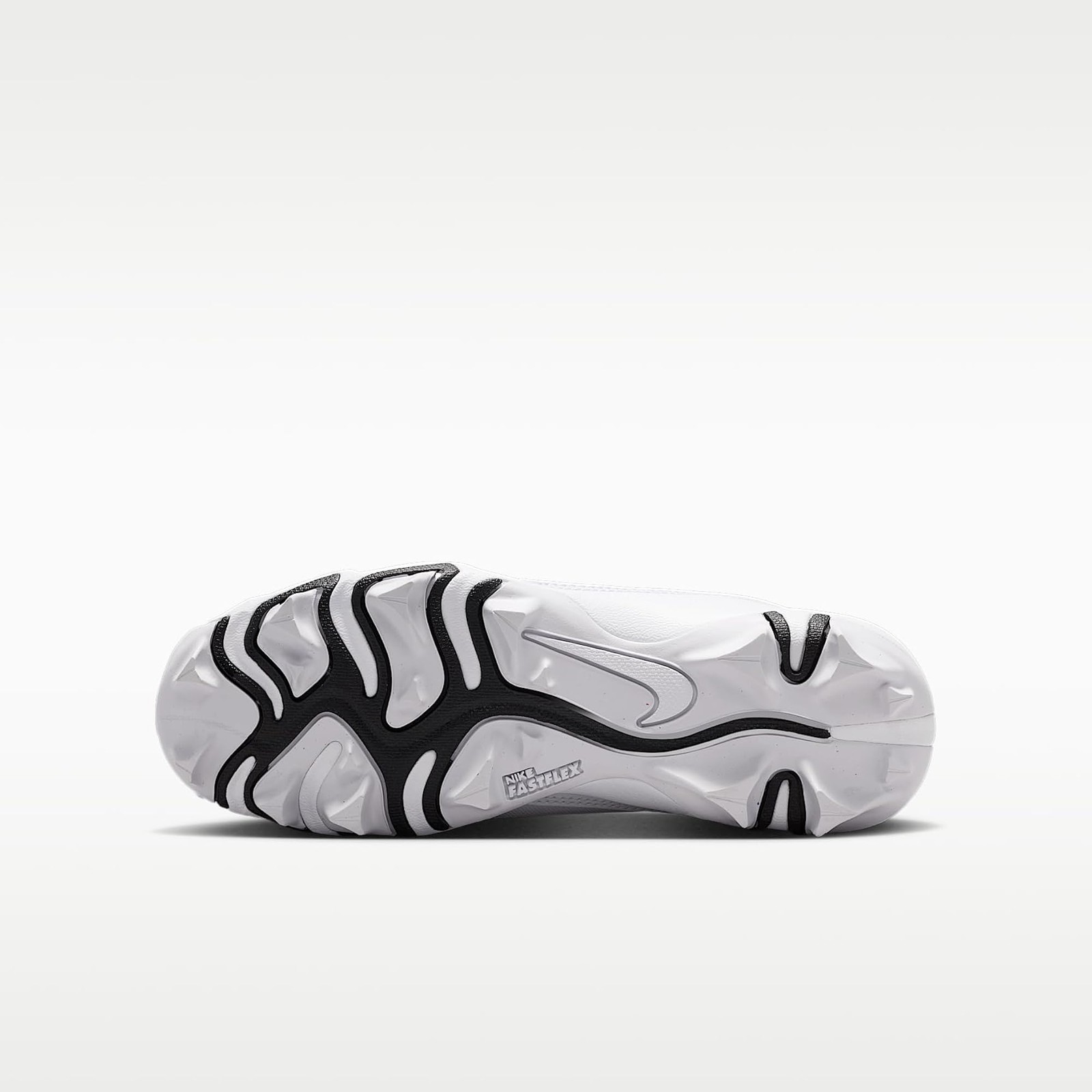 Nike Alpha Menace 4 Shark Big Kids’ Football Cleats – White/Black – 3.5