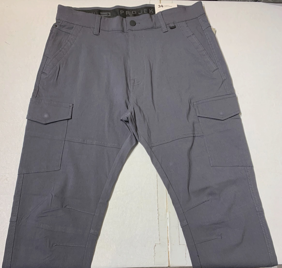 NWT PROJEK RAW Men’s bungee flex Classic Fit Comfort Waistband Grey All Size