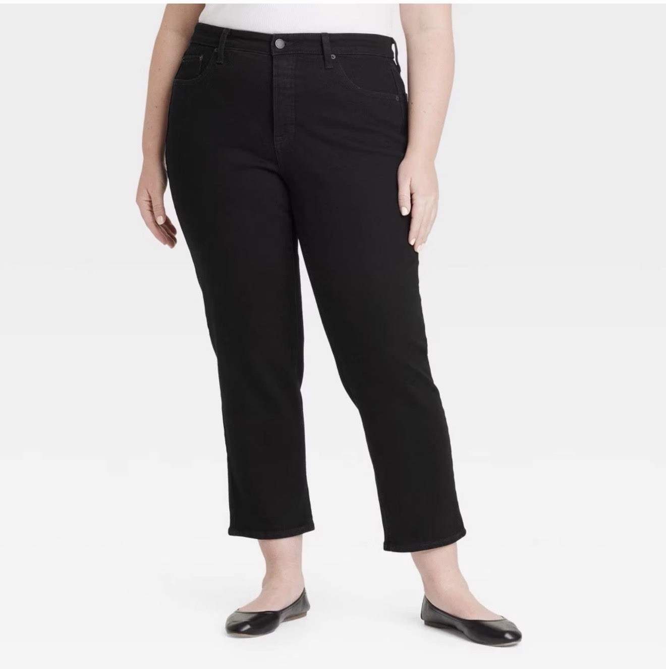 Women’s Mid-Rise 80’s Slim Fit Jeans – Universal Thread Black 12: Ankle