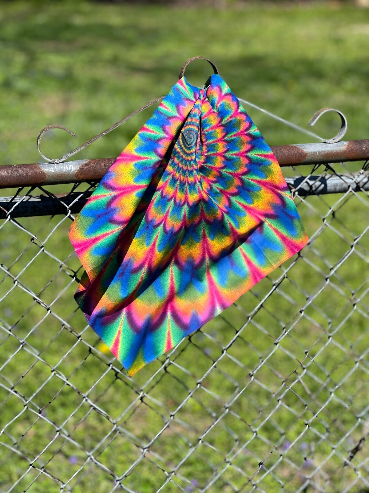 Psychedlic Tie Dye 22×22 Bandanna