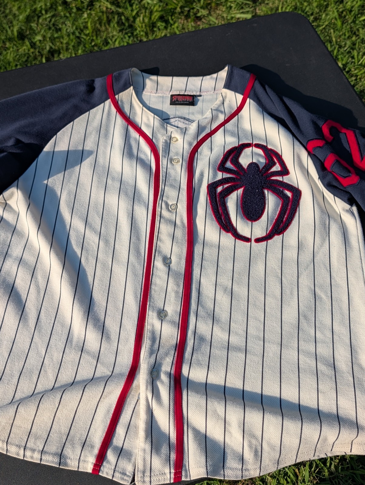 Vintage 2002 Y2K Spider-Man Marvel Comics Baseball Jersey – Size 2XL XXL
