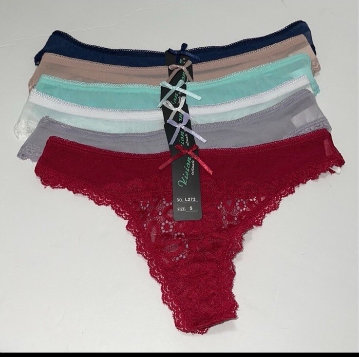6 Pieces Set women’s Thong V String Panties Underwear. Size Xlarge. NWT