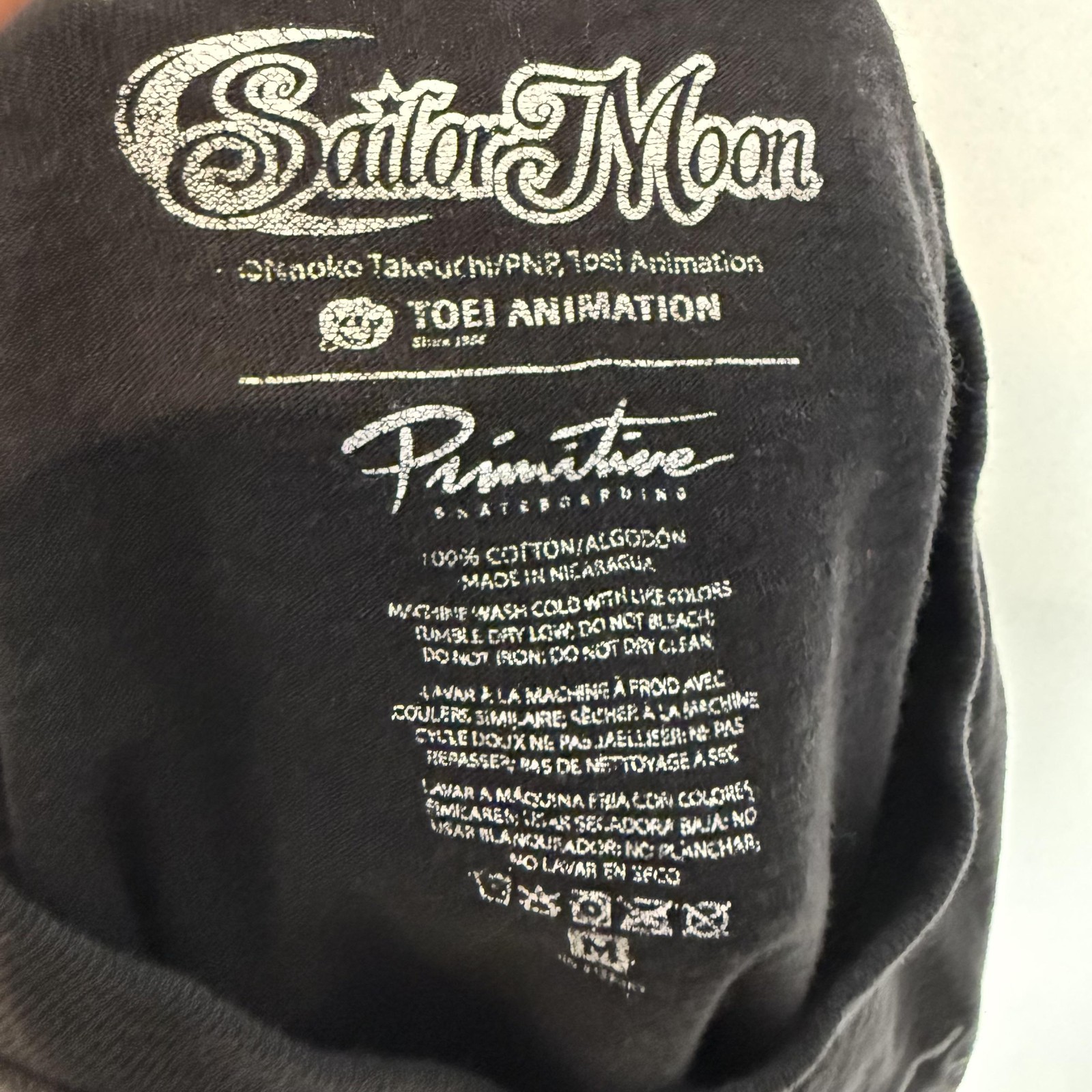 Primitive Shirt Mens Medium Black Sailor Moon Graphic Anime Tee Skateboarding