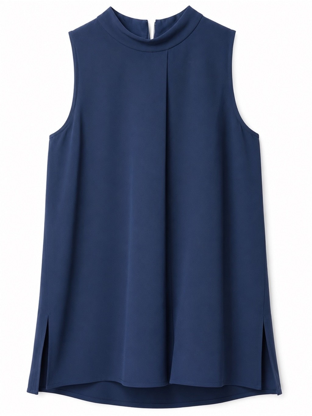 Theory Navy Sleeveless Mock-Neck Camisole