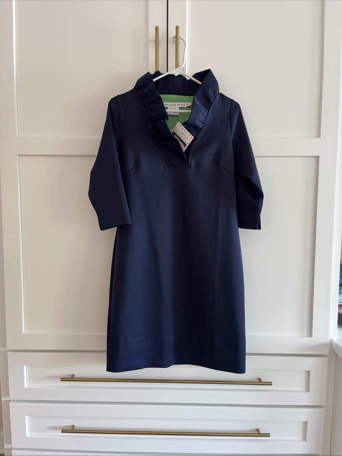 Gretchen Scott Women’s Navy Blue, New. Pit To Pit 18, Length 36 Inches