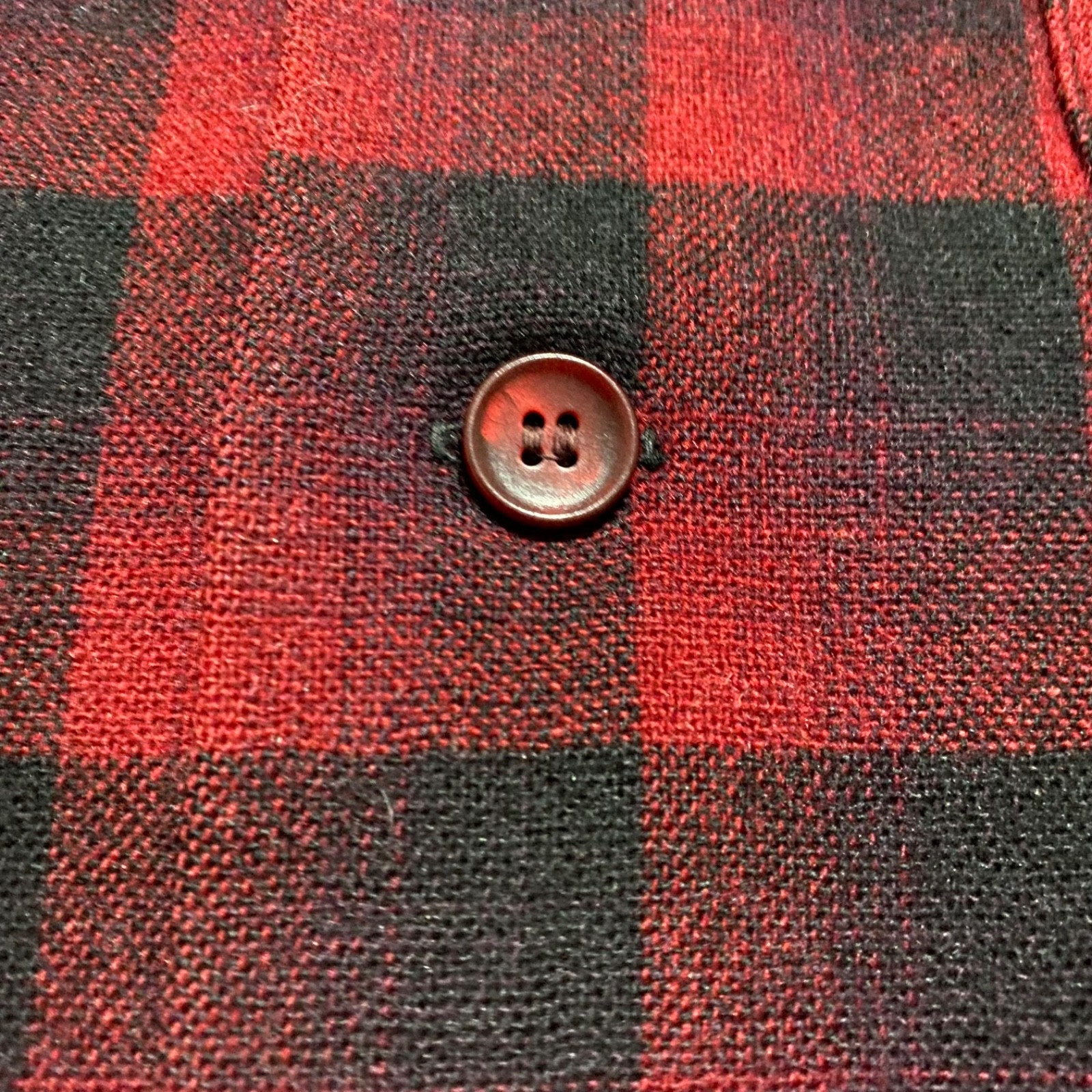 Pendleton Mens Medium Board Shirt Red Plaid Button Front Elbow Patches Wool