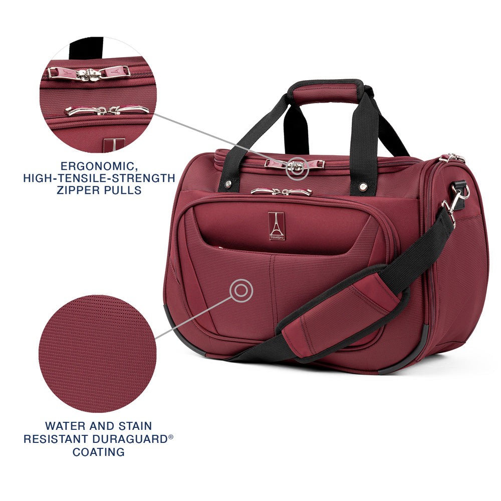 Travelpro Maxlite 5 Softside Lightweight Underseat Tote, Burgundy 18 Inch U15
