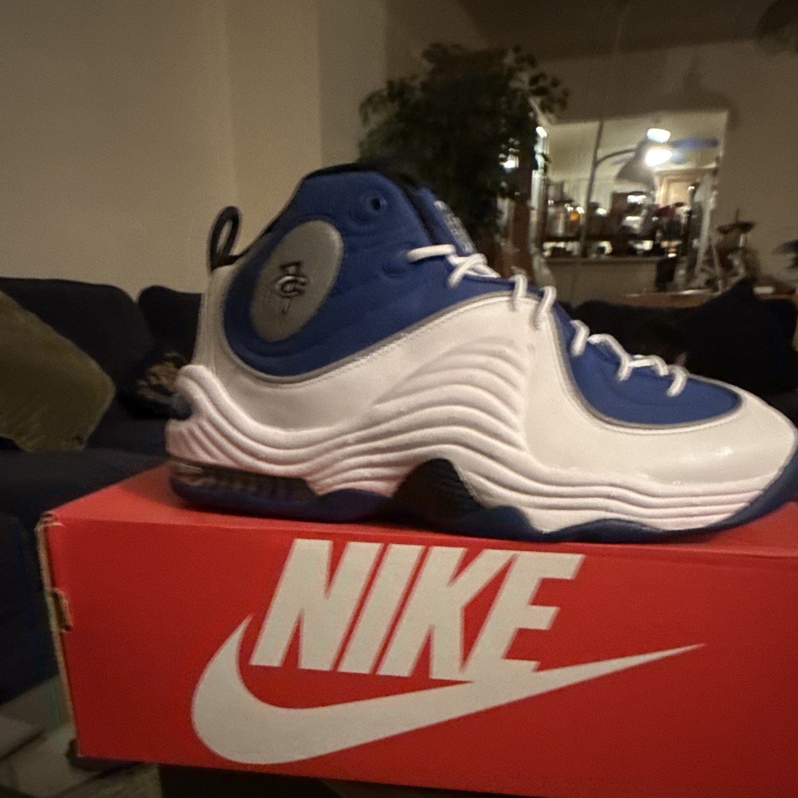 Nike Air Penny 2 2016 Atlantic Blue Mid Top Leather Basketball Shoes 333886-400