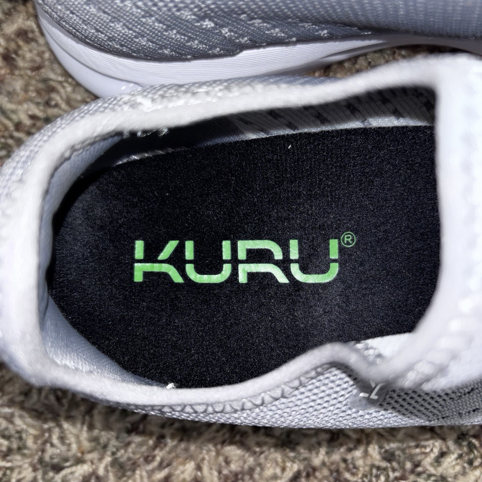 Kuru Atom Womens Size 7.5 Gray White Pink Walking Slip On Shoes Sneakers New