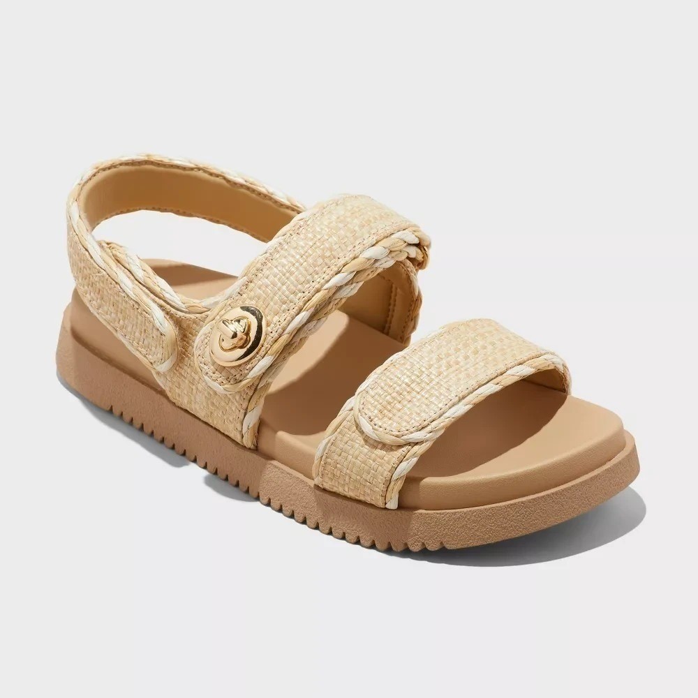 Women’s Tilly Raffia Platform Sandals – A New Day Tan Size 9.5 New With Tags