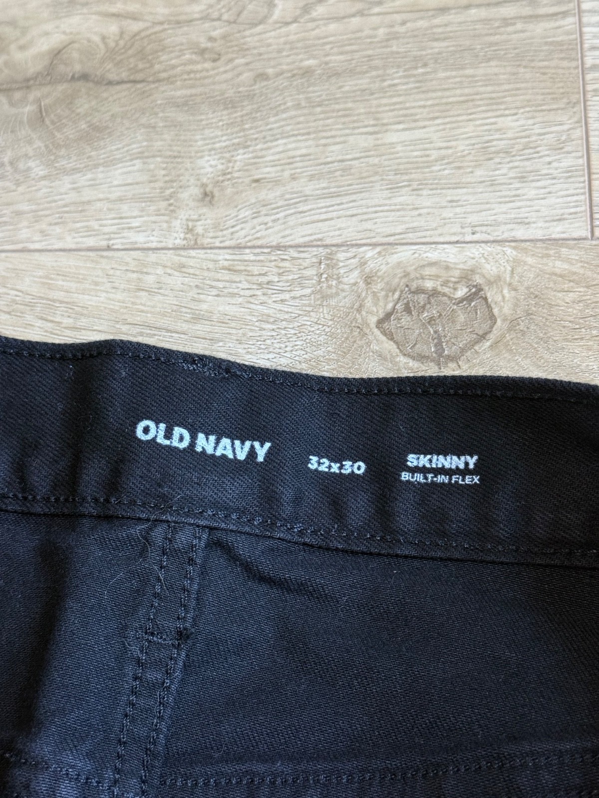NWT Mens Old Navy skinny built in flex black jeans stretch size 32×30