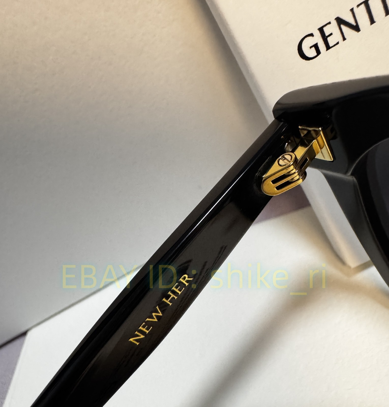 GentleMonster New Her 01 Unisex Sunglasses Oversized Black Frame Black Lenses