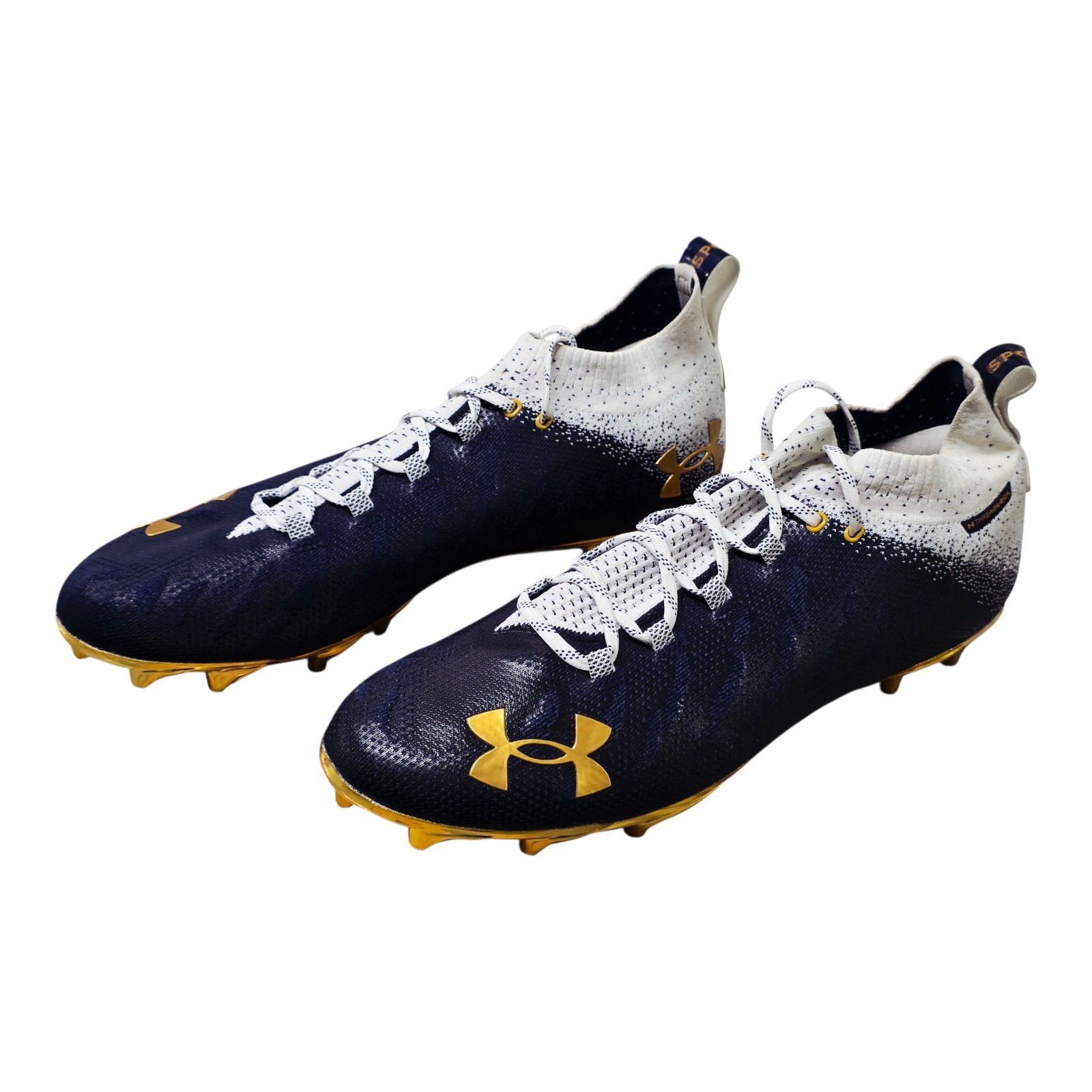 Under Armour Spotlight Lux MC Notre Dame PE Football Cleats Sz 15 3023960-101