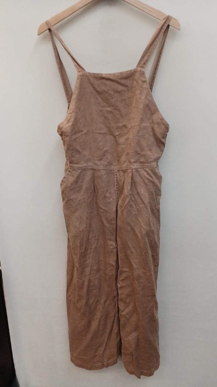 45RPM Linen Dress Opening, Brown, 38″ Length, 18″ Bust, Signs of Use