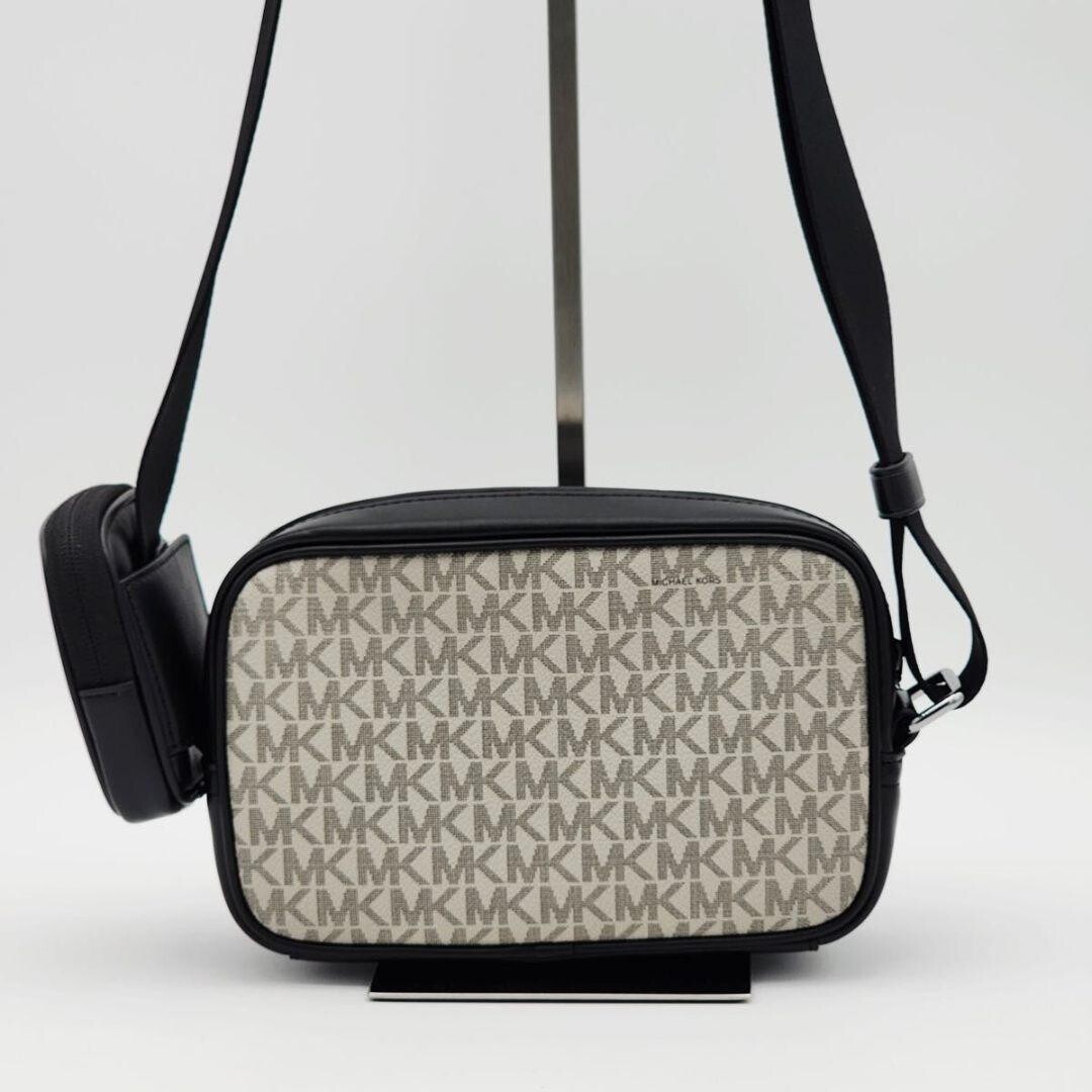 Michael Kors MK Signature Black PVC Crossbody Shoulder Bag Adjustable Strap