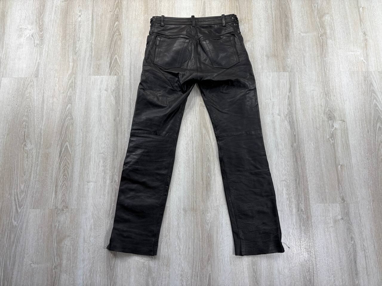 Mens western leather pants cowboys TSCHUL Size 31 Color Black