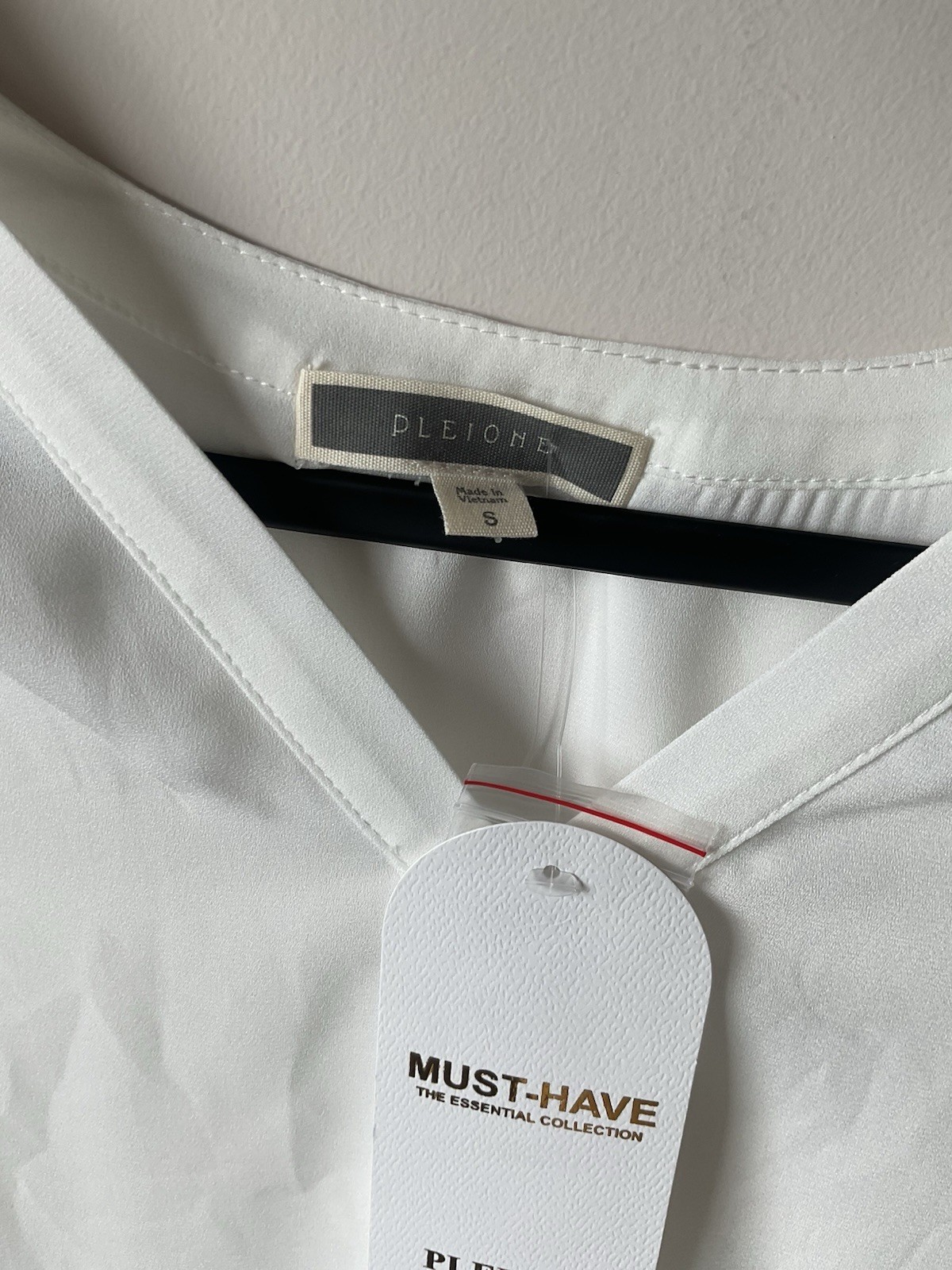 NWT Pleione Off White Wear To Work Blouse Sheer Sz S