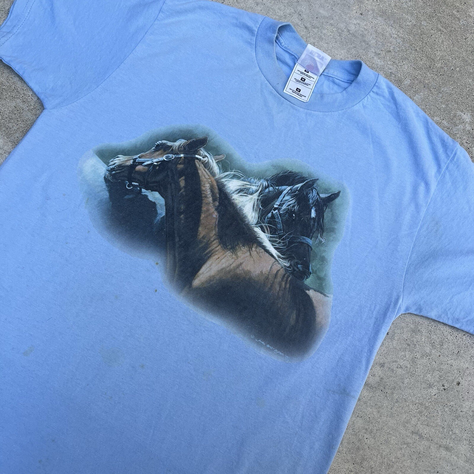Vintage The Mountain Horse T Shirt Wild Wings Size Men’s Medium 90’s Freedom 09