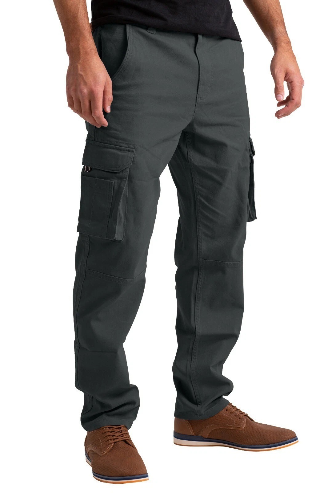 Men’s Flex Cargo Trousers Heavy Duty Stretch Casual Pants