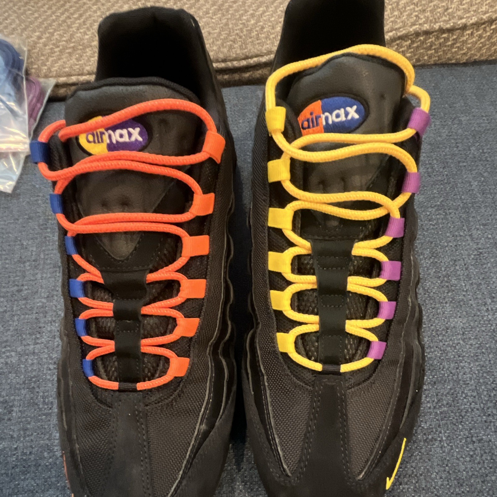 Nike Air Max 95 Premium NY vs LA Black/Rush Blue-Brilliant Orange AT8505-001