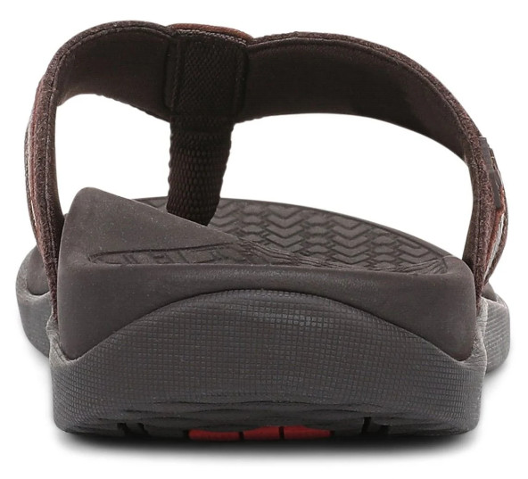 Vionic Men’s Tide II Toe Post Sandal, Chocolate Ganache