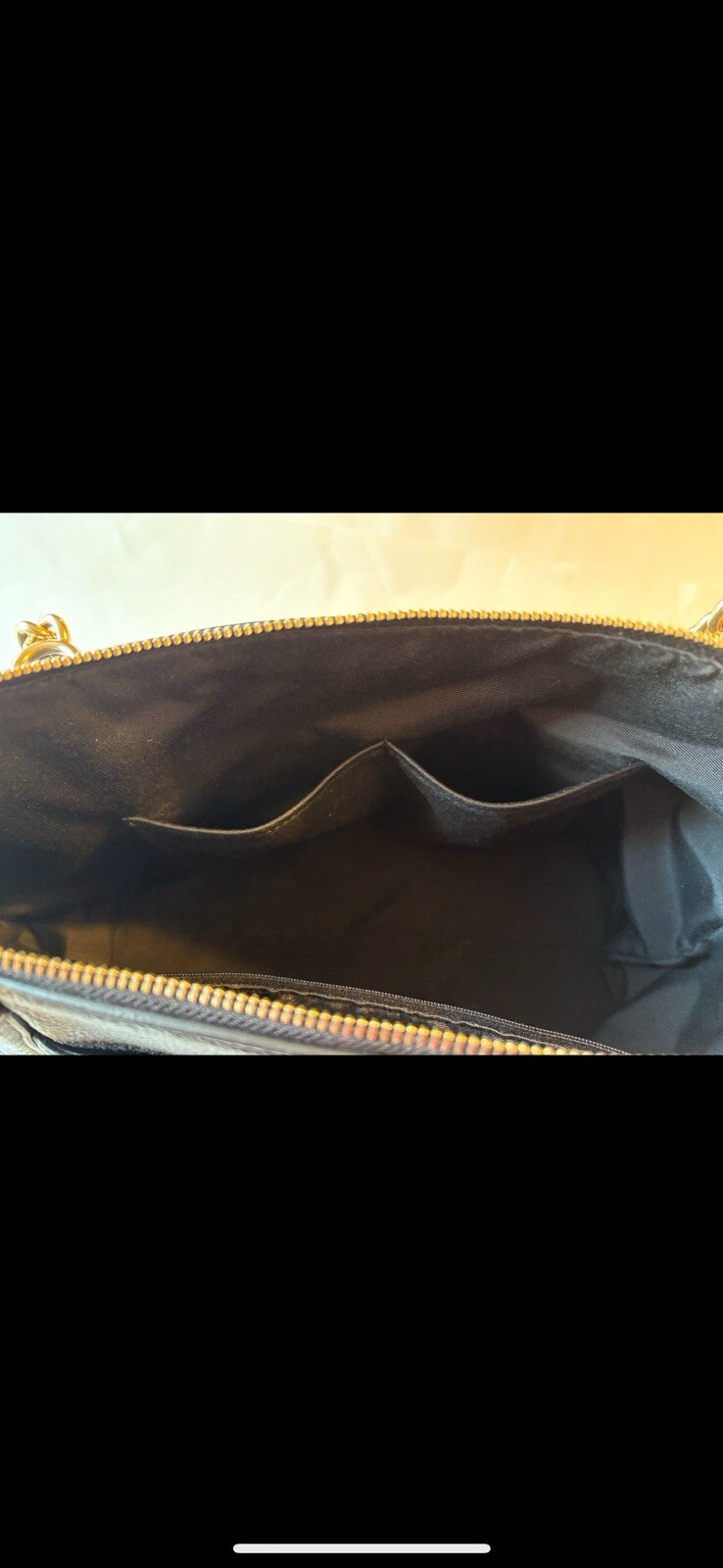 Ava Black Pebble Leather Chain Tote Bag by Coach