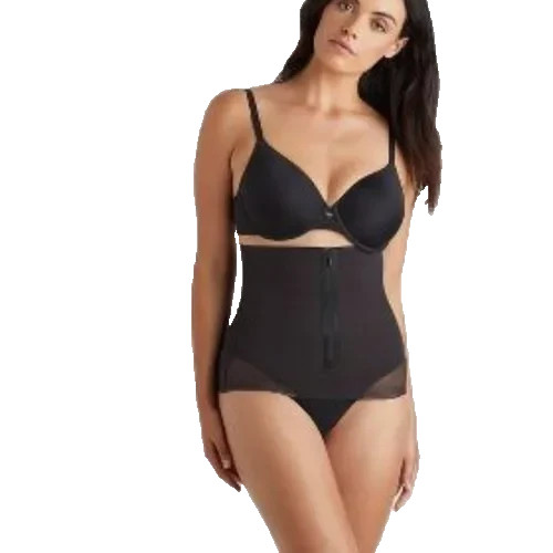 SlimShaper by Miracle Brands Women’s Sheer Shaping Waist Cincher Black Size M