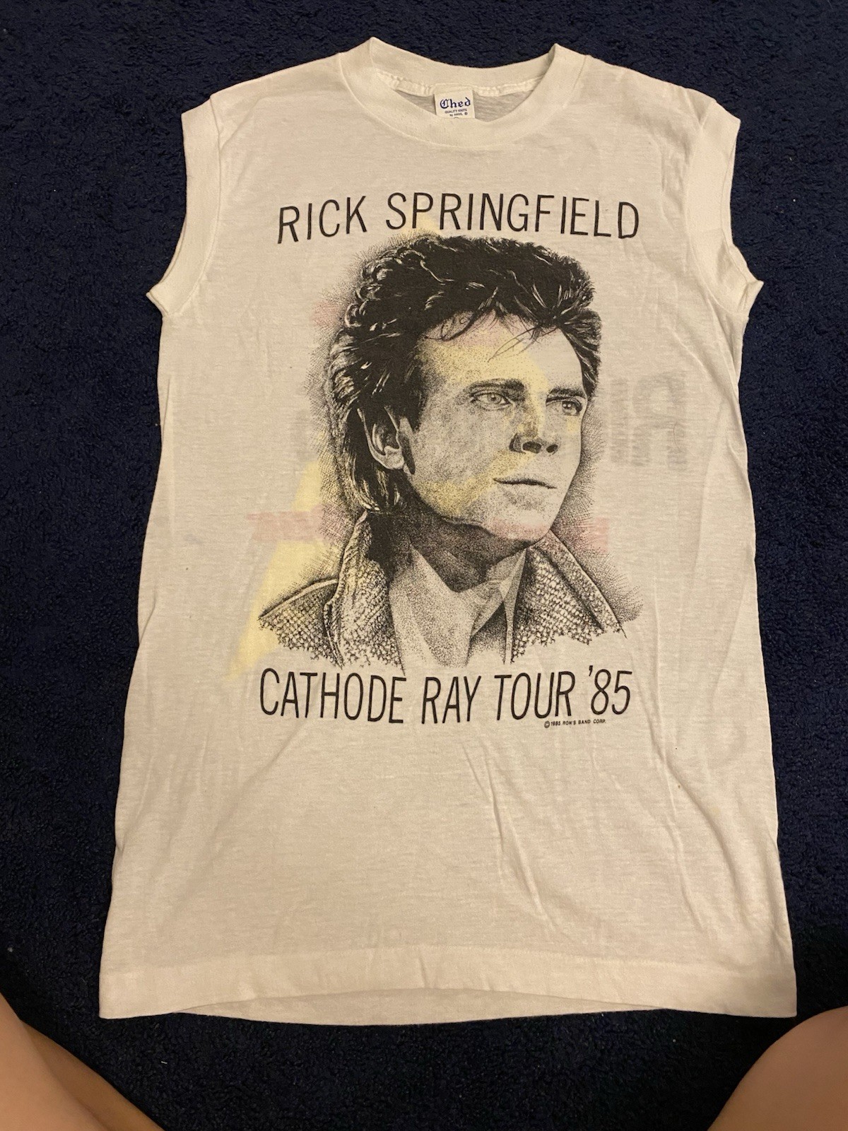 Ched by Anvil Rick Springfield Cathode Ray Tour ’85 Sleeveless Graphic Tee M