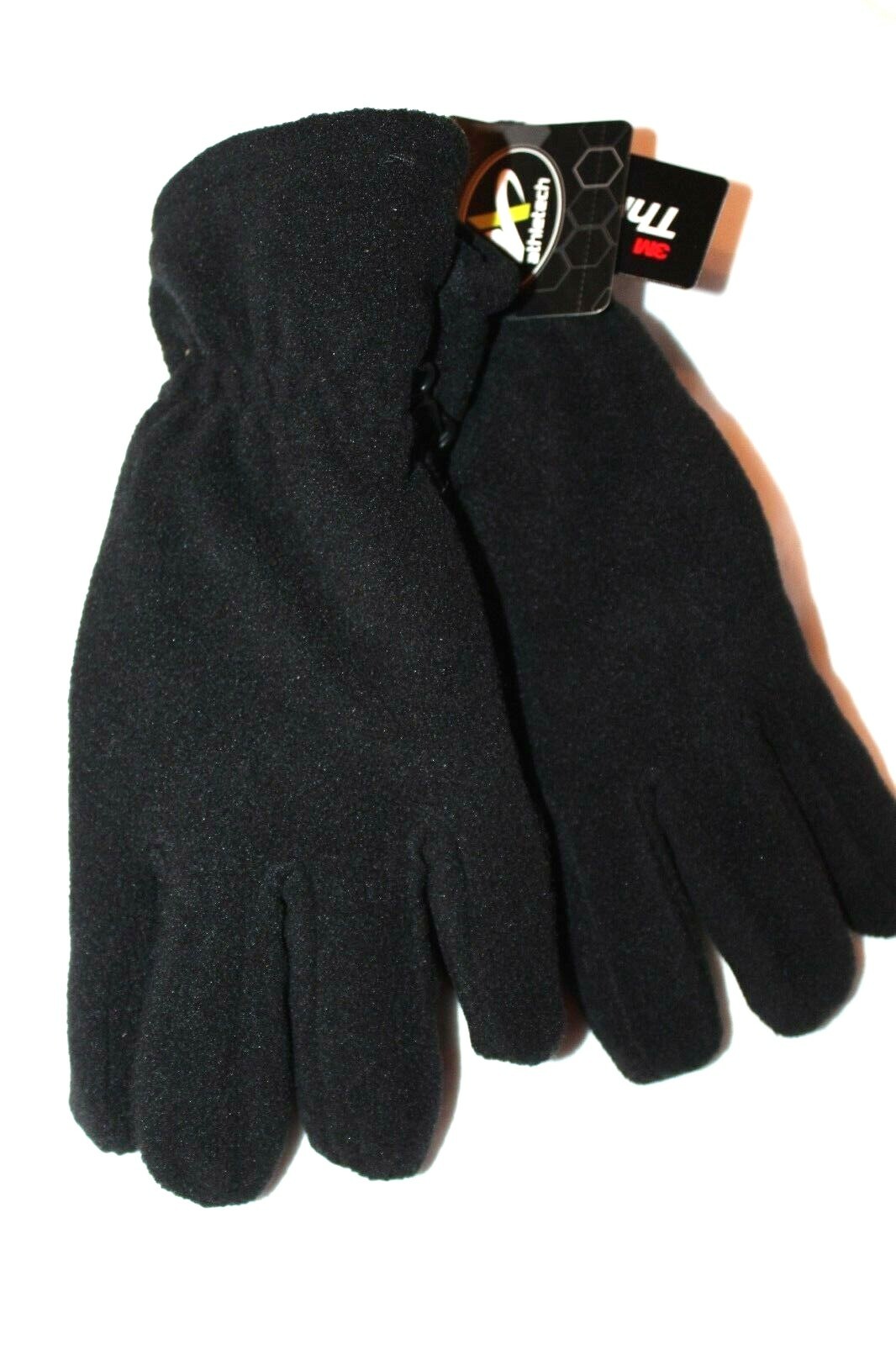 Athletech Men’s Fleece Thinsulate Winter Ski Gloves Black Large/Extra Large