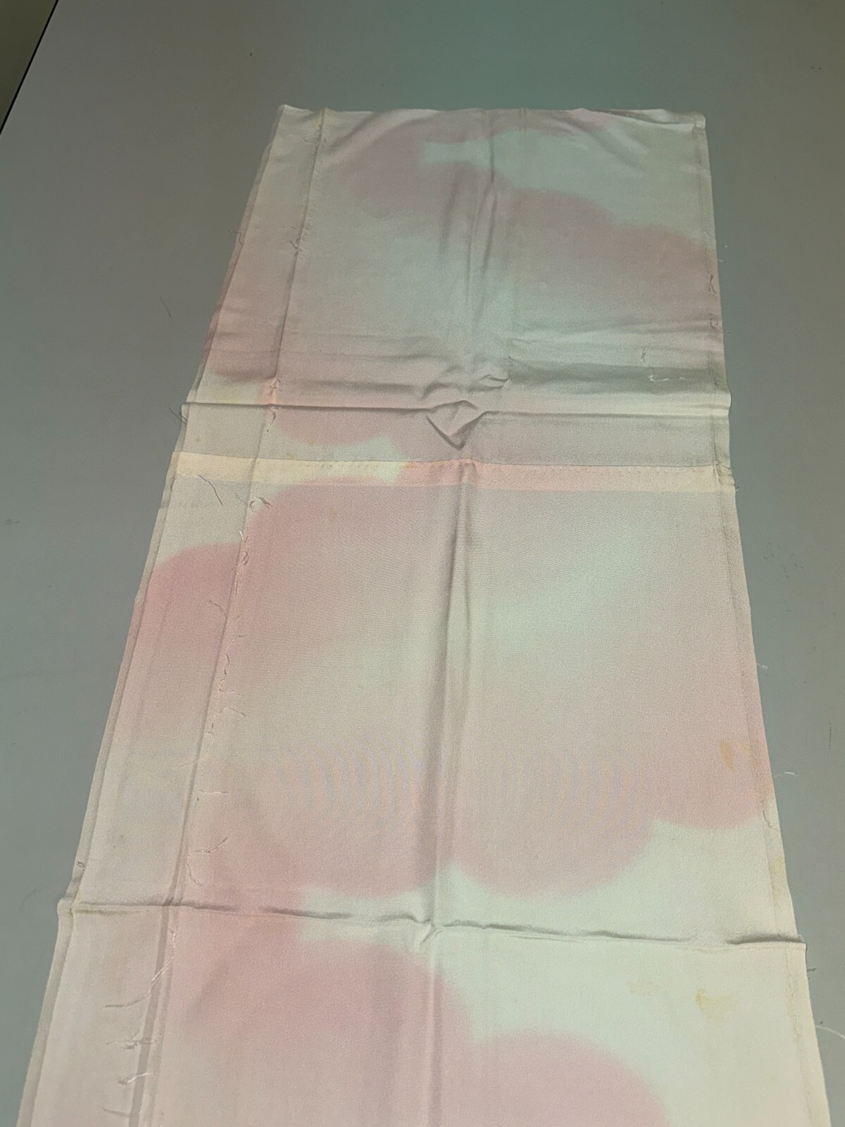 Japanese Vintage Kimono Fabric cloth Boro silk pink tradition Dirt 50.7×13.7in