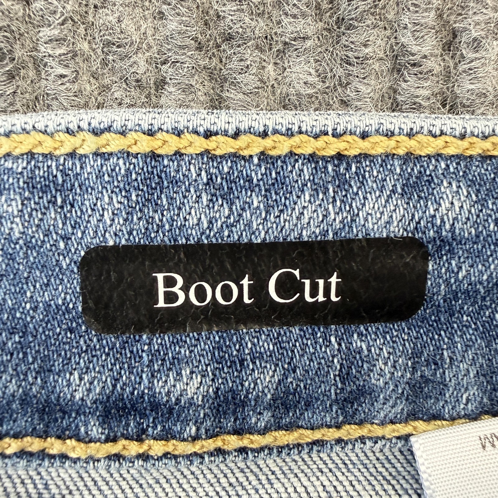 Judy Blue Bootcut Jeans Womens 11/30 Blue Wash Distressed Fringe Stretch Denim