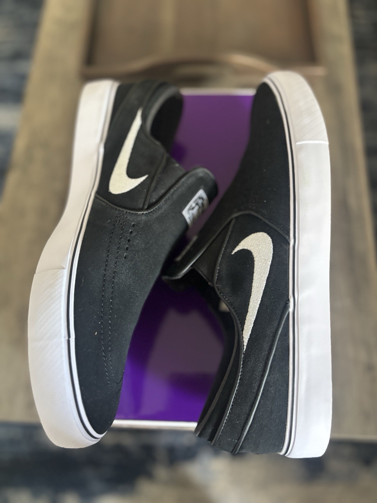 Size 12 – Nike SB Zoom Janoski+ Slip ‘Black White’ FN5893-001 Men’s Shoes NEW