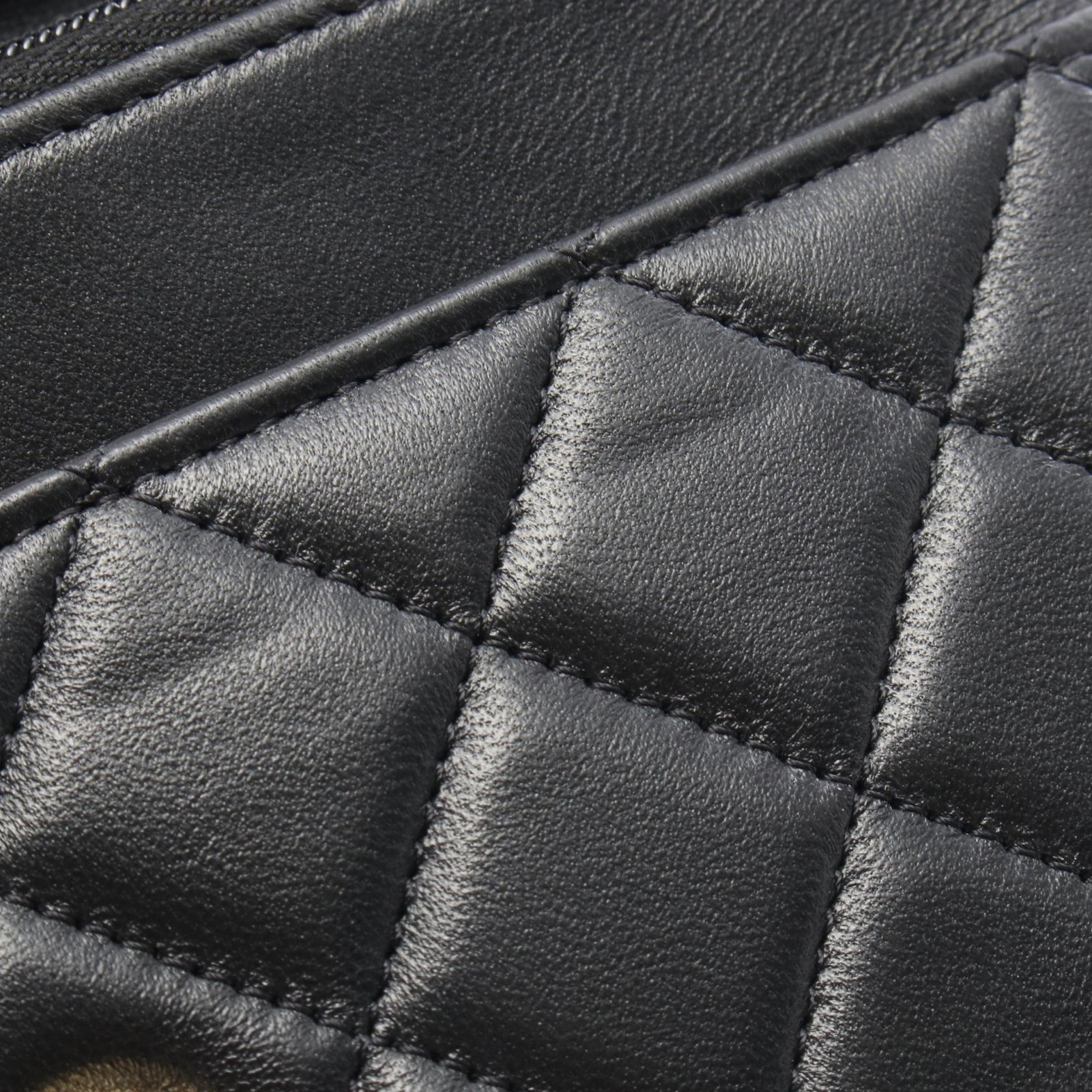 CHANEL Matelasse Chain Shoulder Bag Lambskin Black GHW Used Women