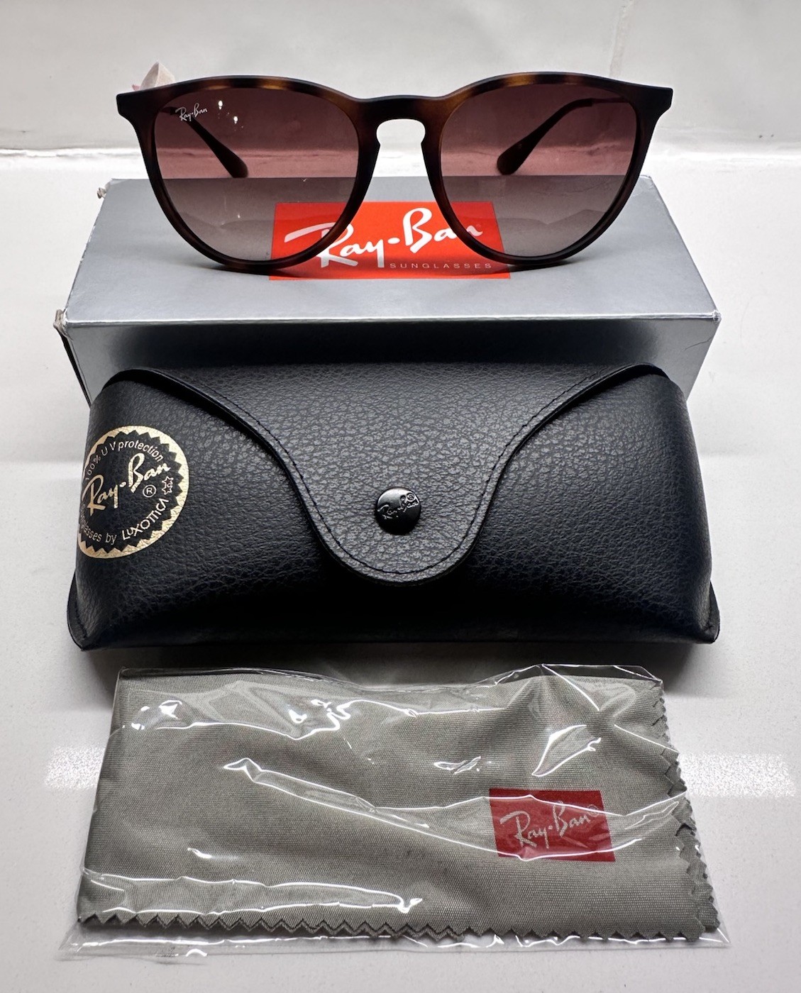 NEW Ray Ban RB4171 Erika 54mm Unisex Polarized Sunglasses Brown Gradient Lens