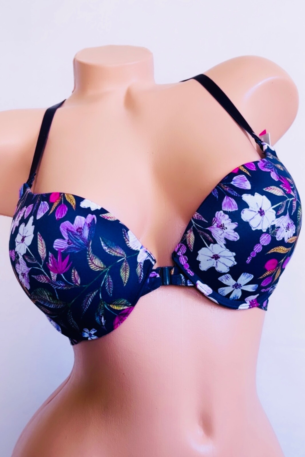 1/3/6 Bras Extreme Push Up add 2 Size Open Front Seamless Racer Back Bra 32B-38C