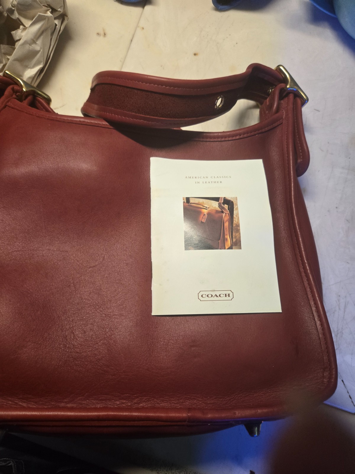 Women’s Handbag COACH Legacy Red Leather Zip crossbody 9966 RARE