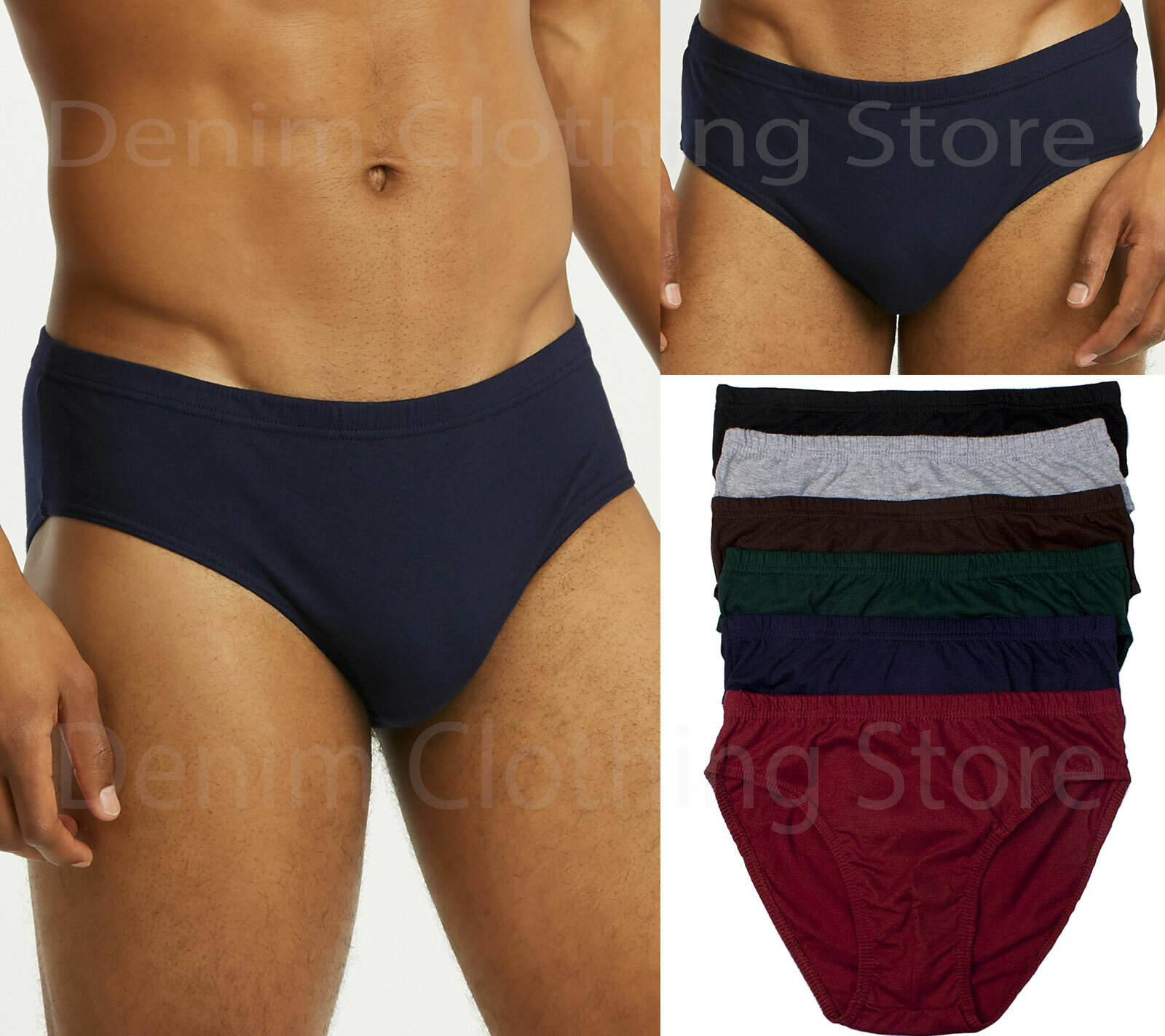Men’s Double Front Bikinis Lot 3 6 12 pack Brief 100% Cotton Lined Underwear