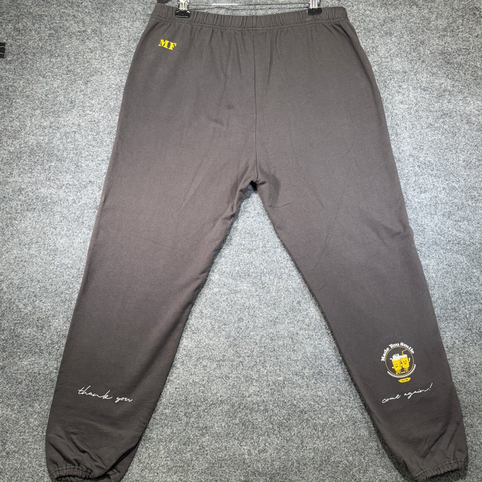 The Mayfair Group Made You Smile Sweatshirt Joggers Set Womens XXL Brown Cotton