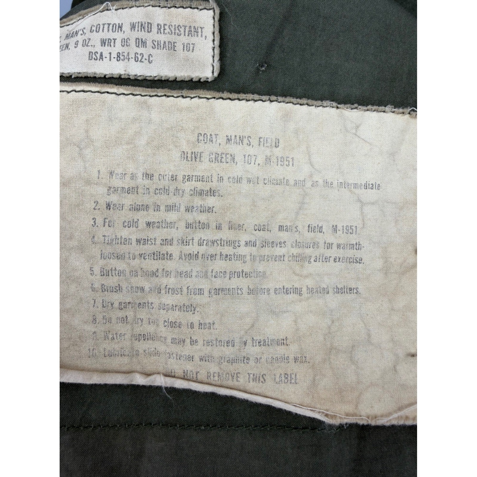 Vintage US Army M-51 M1951 Field Jacket OG-107 Korean War Small Short