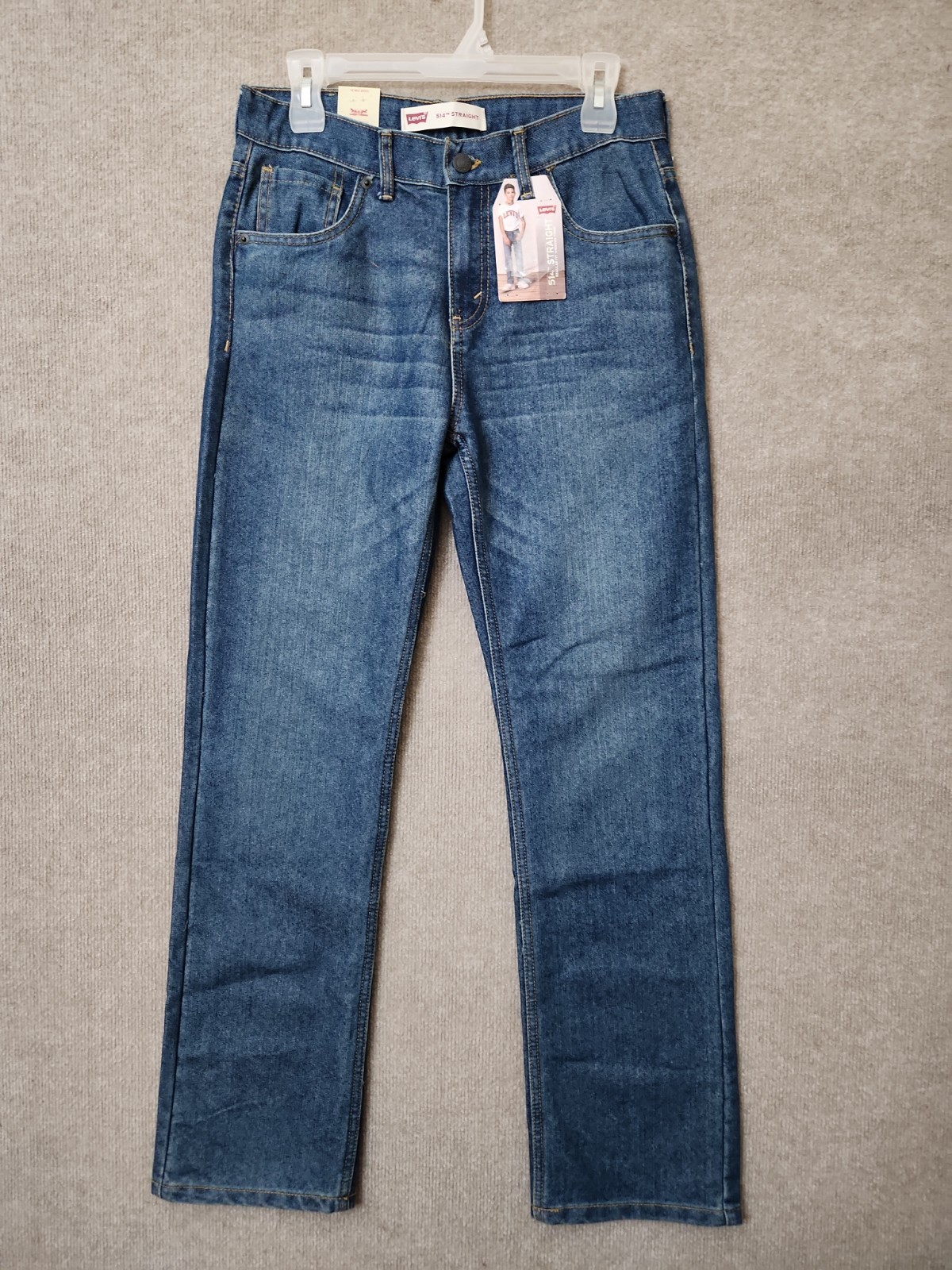 Levis 514 Straight Jeans Mens 18 29×31 Blue Medium Wash Adjust Waist NEW