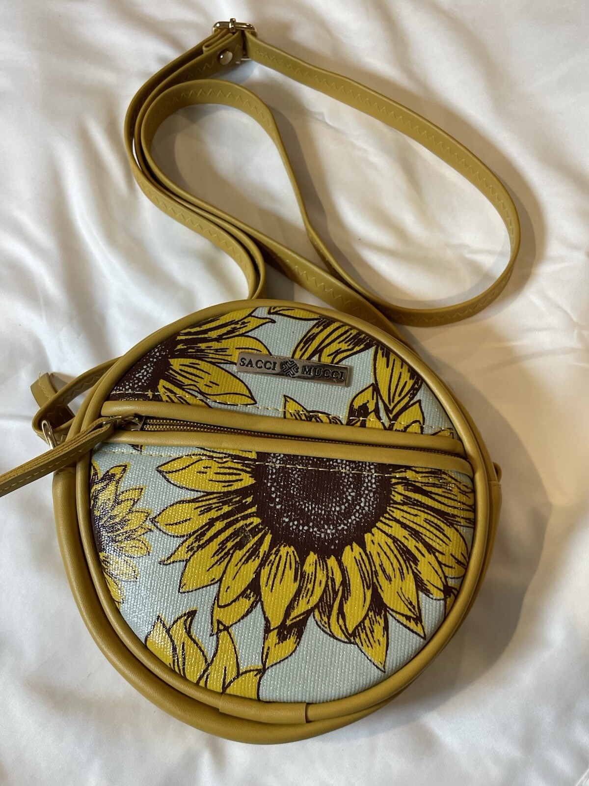 Sacci Mucci Round Sling Bag, Handmade Bags for Females – 100% Vegan Leather