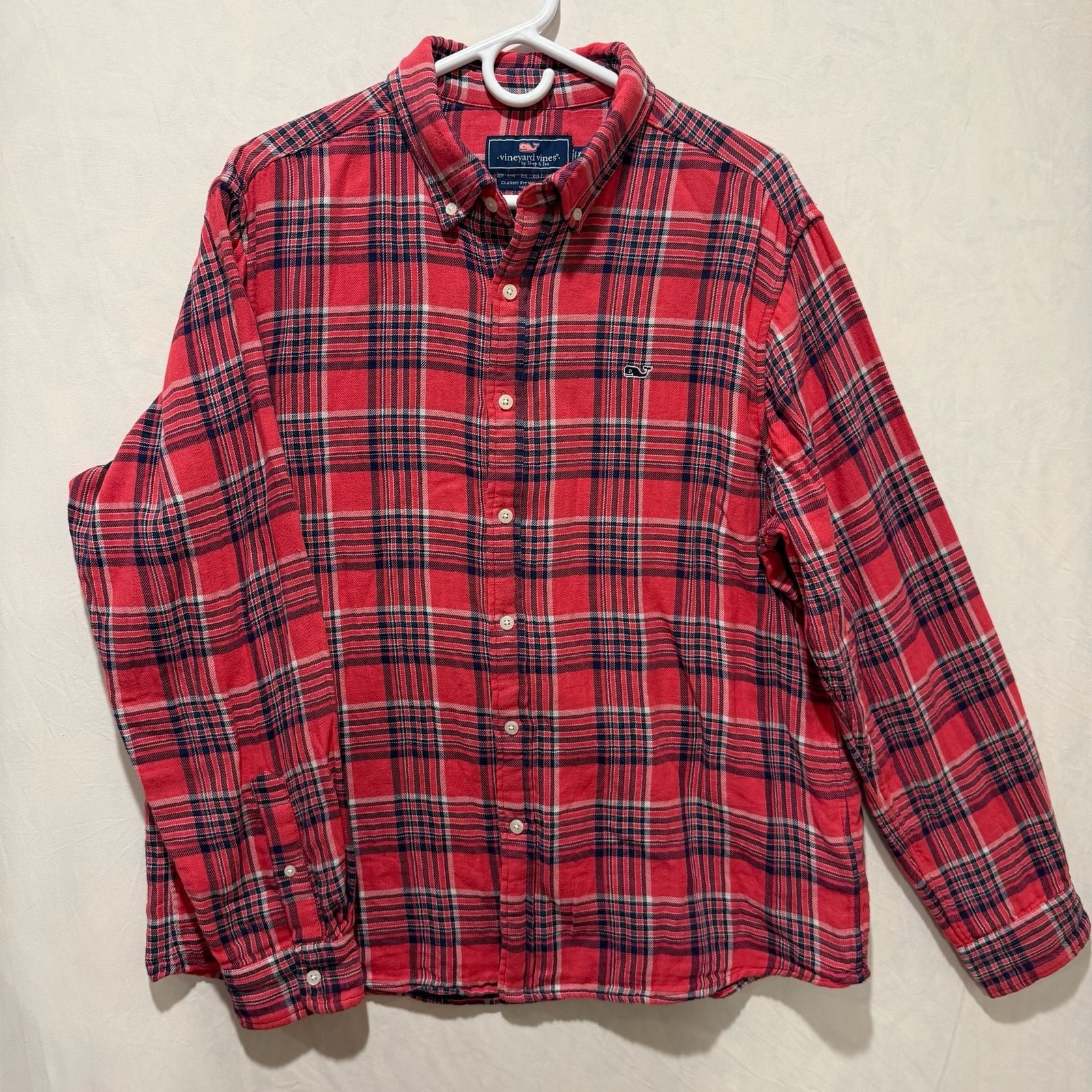 Vineyard Vines Classic Fit Plaid Whale Shirt XL
