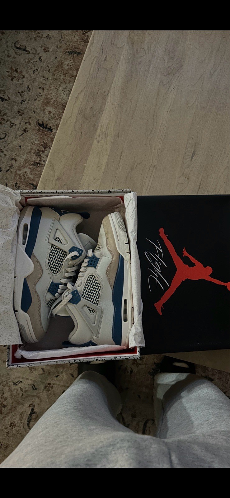 Jordan Air Jordan 4 Retro 2024 Military Blue Leather Mid FV5029-141