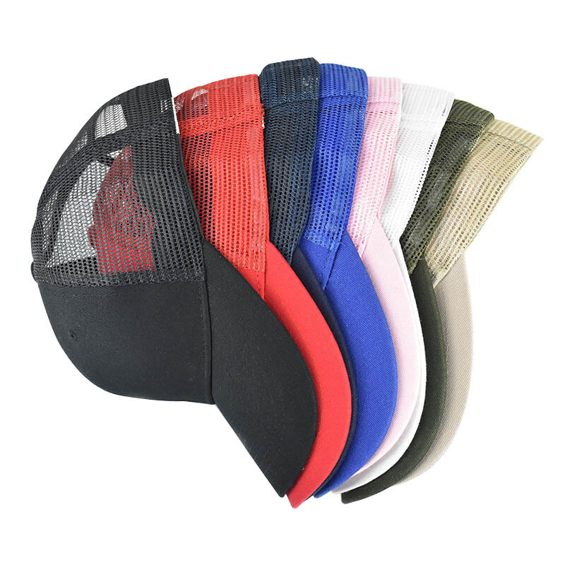 Trucker Hat Mesh Back Snapback Plain Solid Baseball Cap Visor Blank Hats Caps