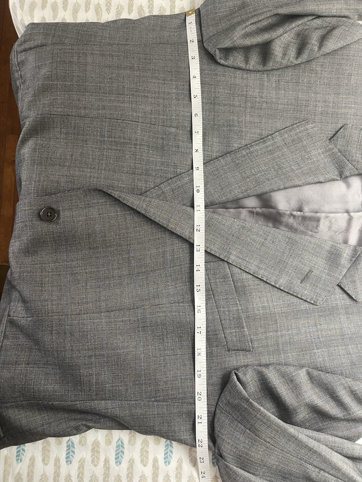 Brooks Brothers Gray Glen Plaid Made in Italy 2 Piece Suit 43R Fits like 44R