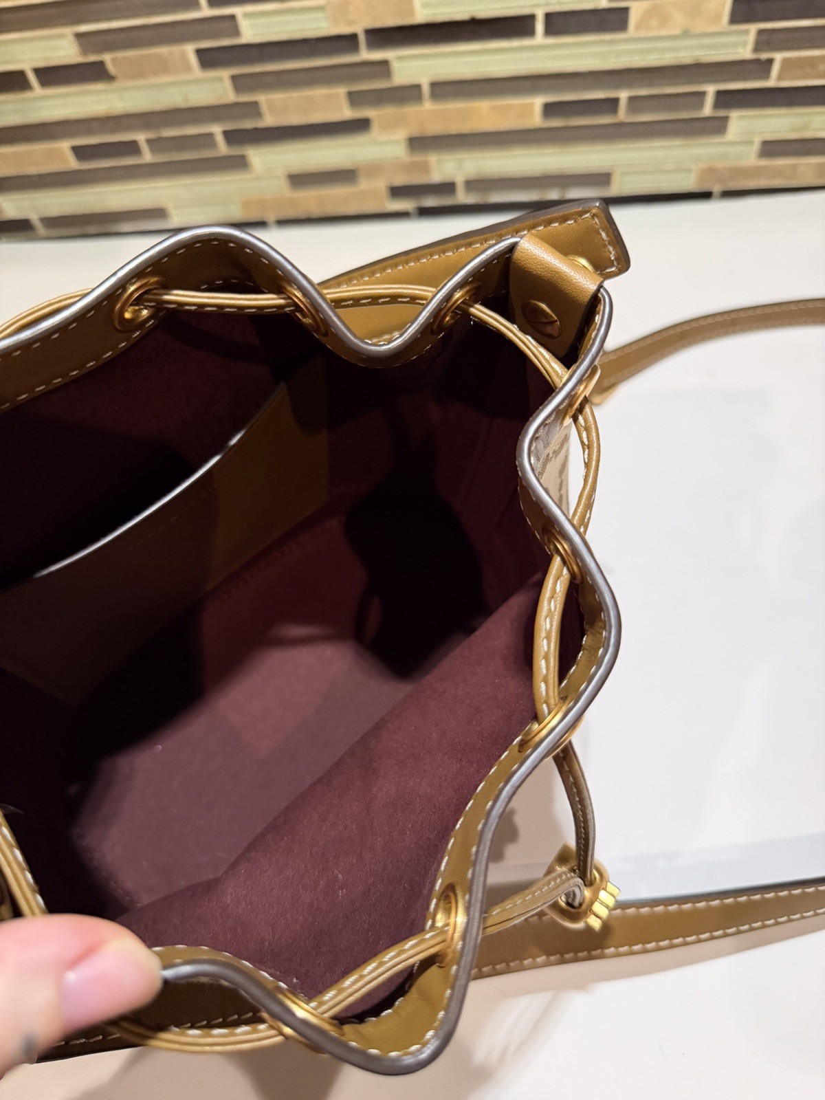 Tory Burch T Monogram Jacquard Bucket Bag